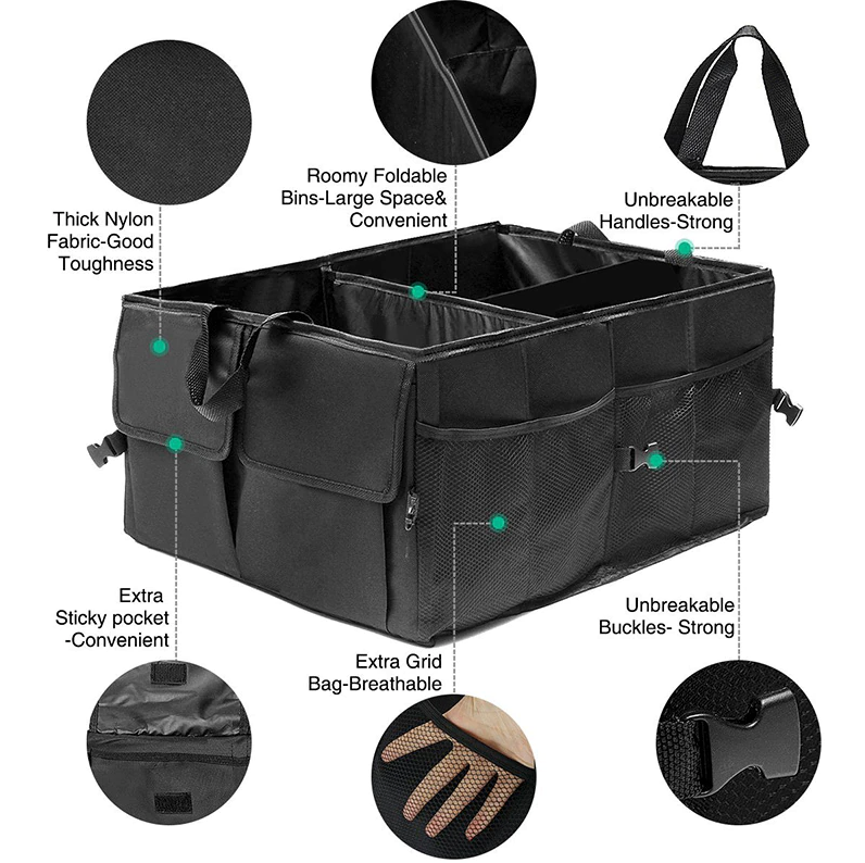Premium Collapsible 40L Auto Trunk Organizer (Heavy Duty Family Edition)