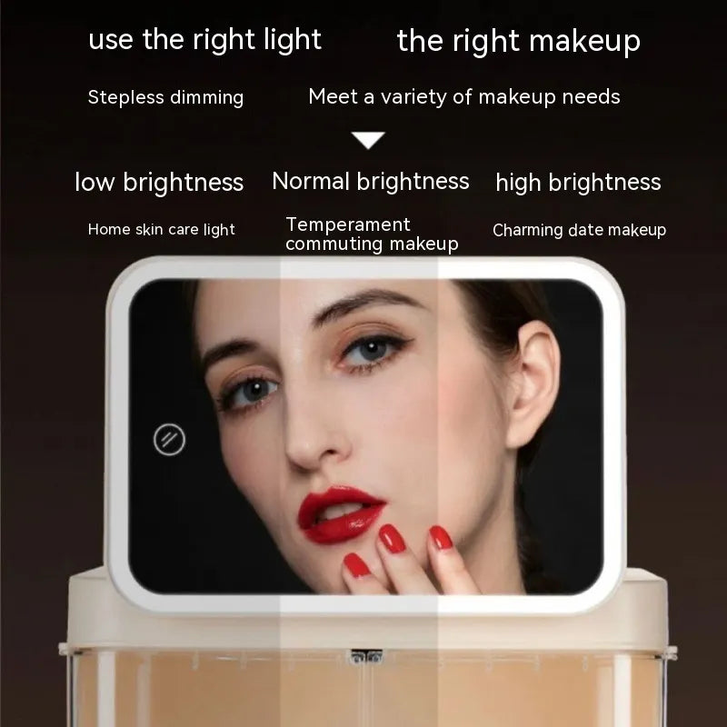 Illuminated Vanity Makeup Organizer