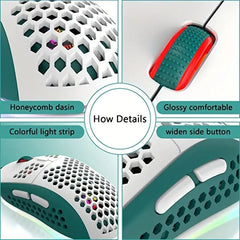M8 Tri-Color LED Honeycomb Gaming Mouse