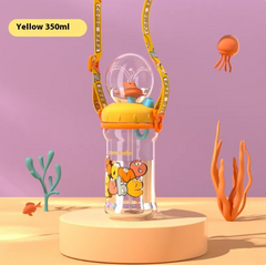 Kids' Whale-Themed Leakproof Water Bottle - Tritan Sippy Cup