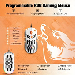 M8 Tri-Color LED Honeycomb Gaming Mouse