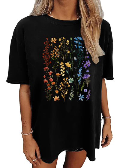 Boho Wildflower Oversized Tee