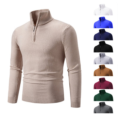 2023 Men's Plus Fleece Half-Zip Neck Sweater