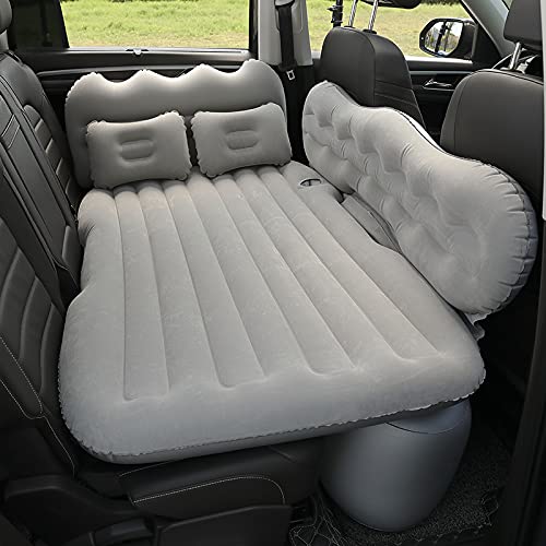 Inflatable Car Bed with Headrests and Pillows Comfortable Travel Sleep