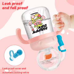 Kids' Whale-Themed Leakproof Water Bottle - Tritan Sippy Cup