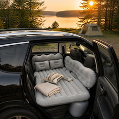 Inflatable Car Bed with Headrests and Pillows Comfortable Travel Sleep