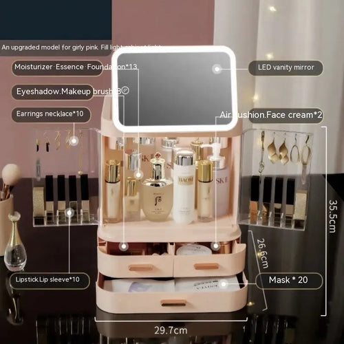 Illuminated Vanity Makeup Organizer