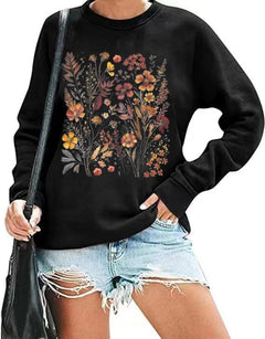 Boho Blossom Womens Pullover