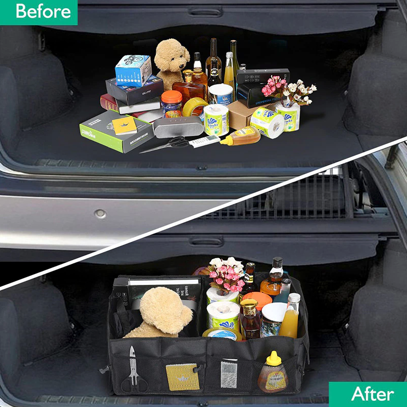 Premium Collapsible 40L Auto Trunk Organizer (Heavy Duty Family Edition)